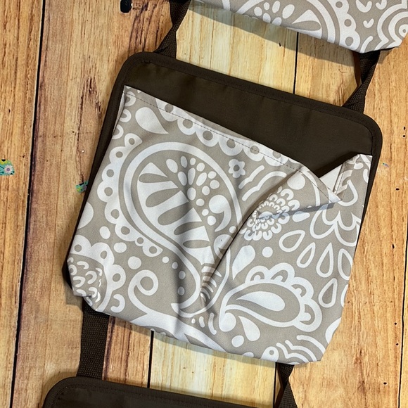 Thirty-one Oh-Snap Pockets 3 PCs Taupe Playful Parade - Picture 3 of 10